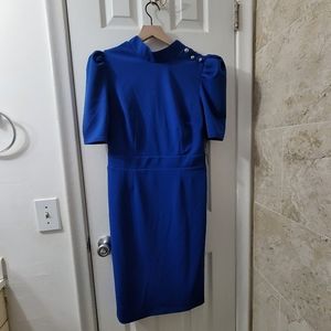 New york and co blue dress 14